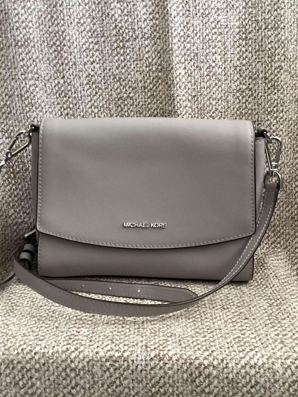 Michael Kors Taupe Small Crossbody Flapbag